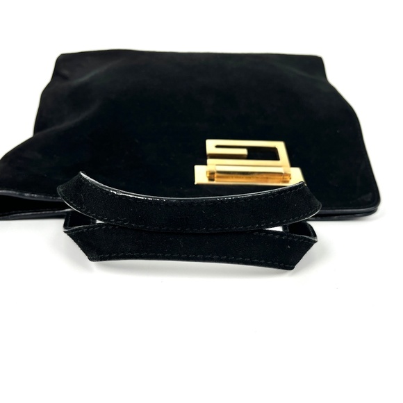 Authentic Vintage GUCCI Suede Black Mini Top Handle Satchel Bag - Picture 8 of 16